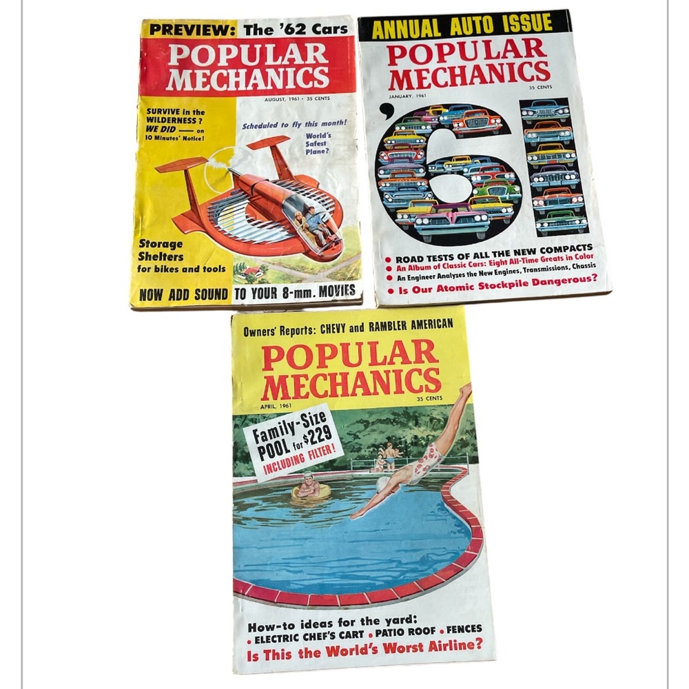 Vintage Popular Mechanics magazines from 1960’s  Vgt reading material